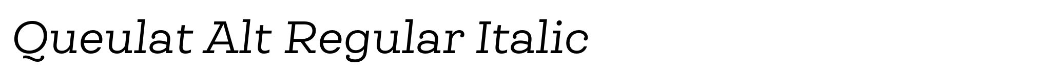 Queulat Alt Regular Italic image